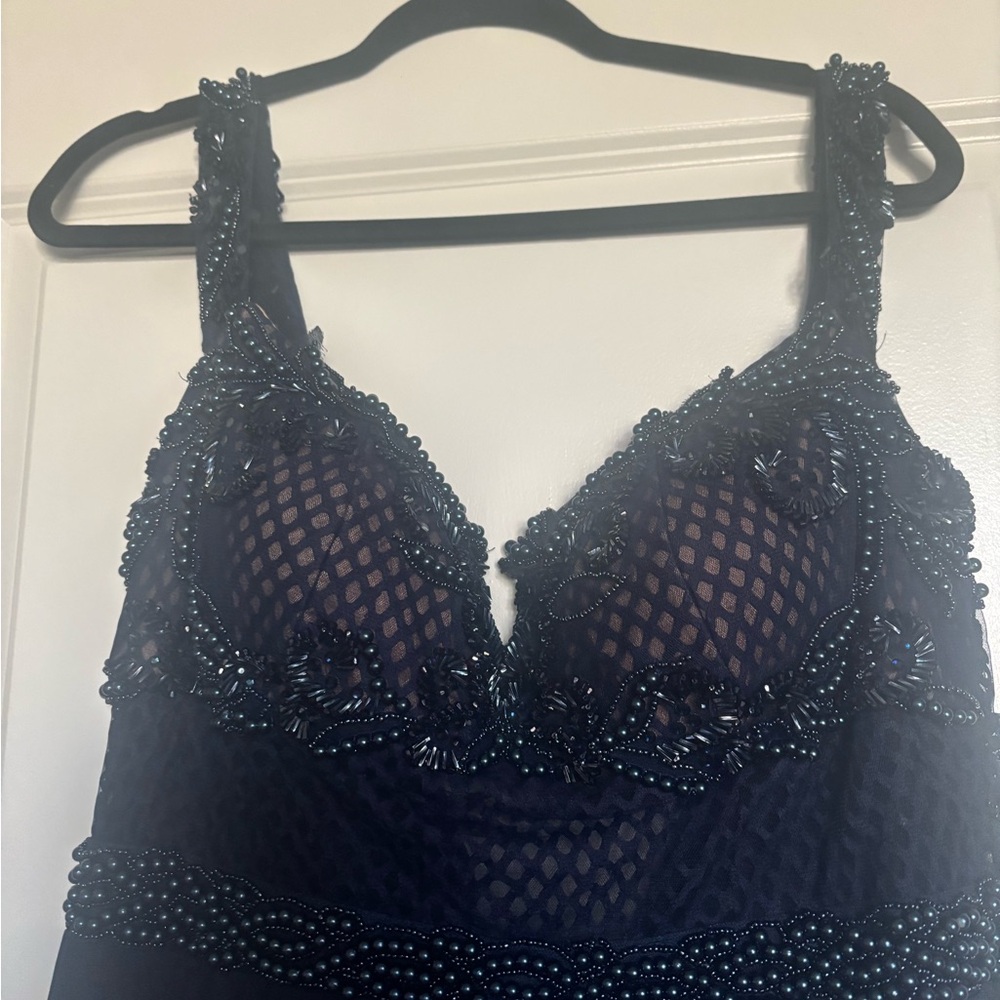 Portia and Scarlett Navy Beaded Dress
